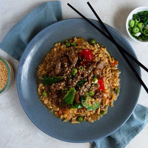 Mongolian Beef with Cauli Fried Rice