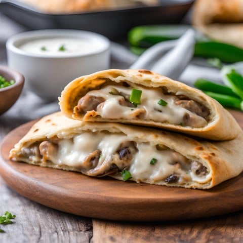 Savoury Chicken Mushroom Calzone