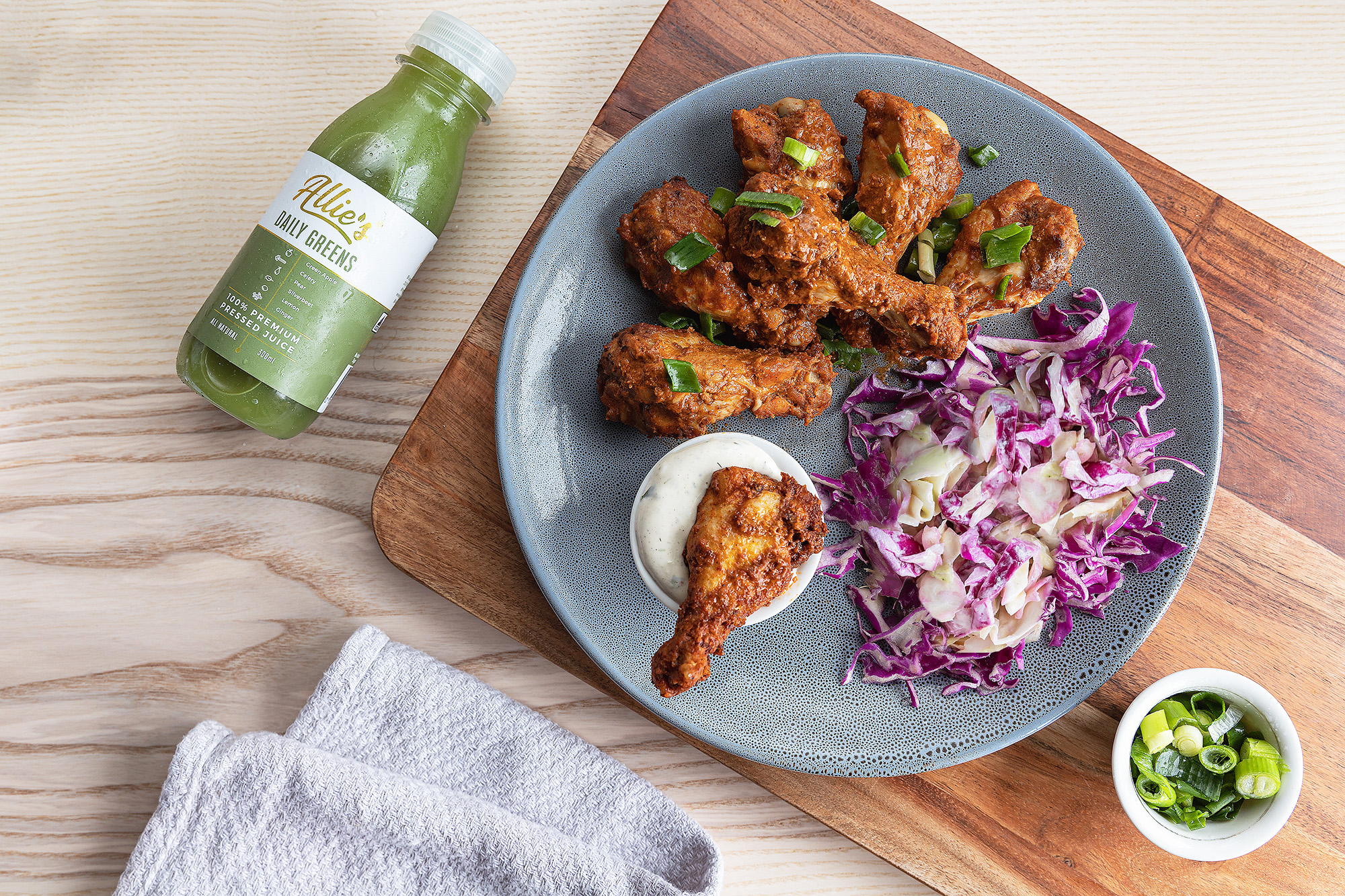 Diet meal delivery Buffalo wings from Foober